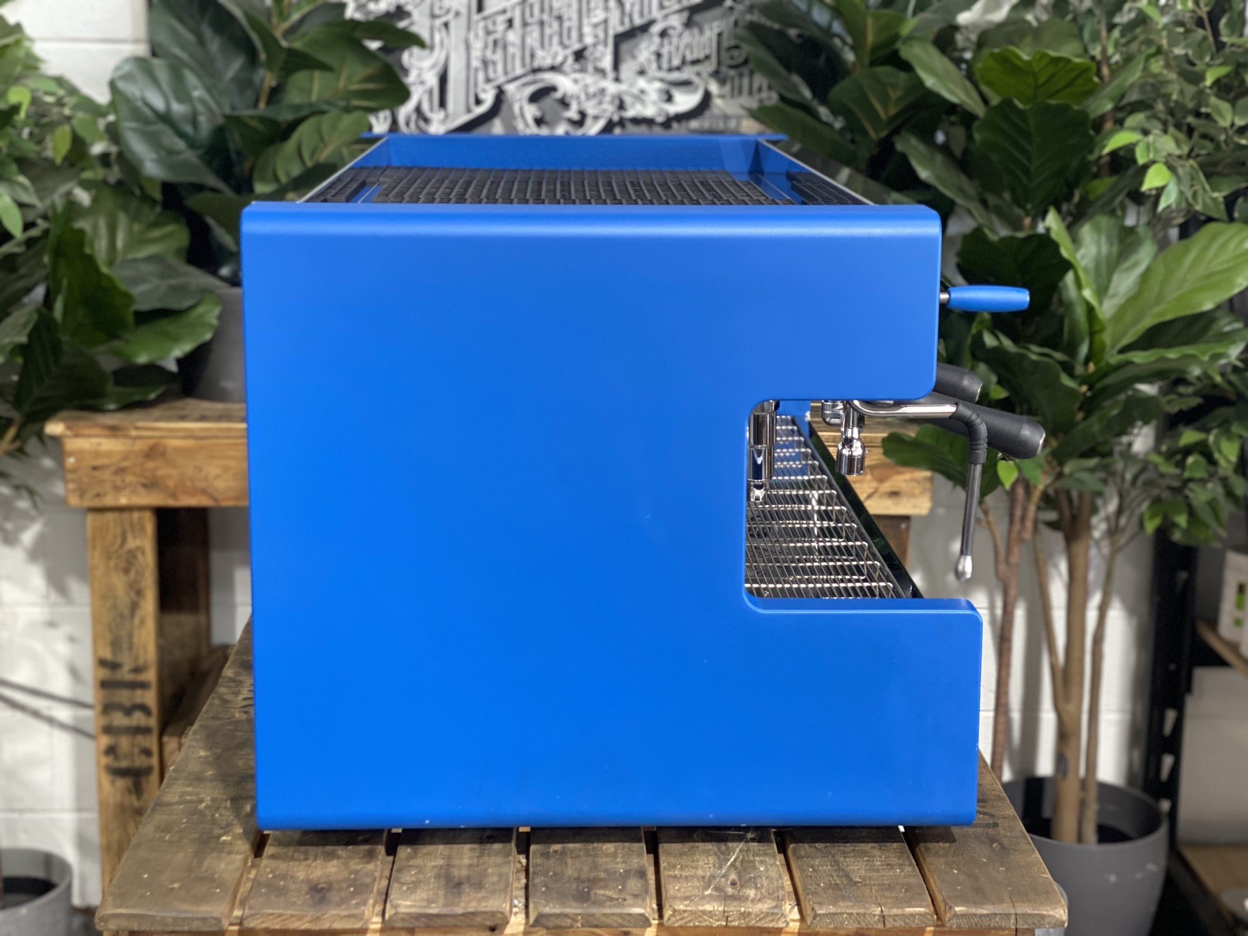 CIME CO 05 3 Group Commercial Espresso Machine - Blue Stainless Steel Coffee Maker for Cafes, Restaurants & Offices | Perfect for High-Volume Brewing & Professional Baristas
