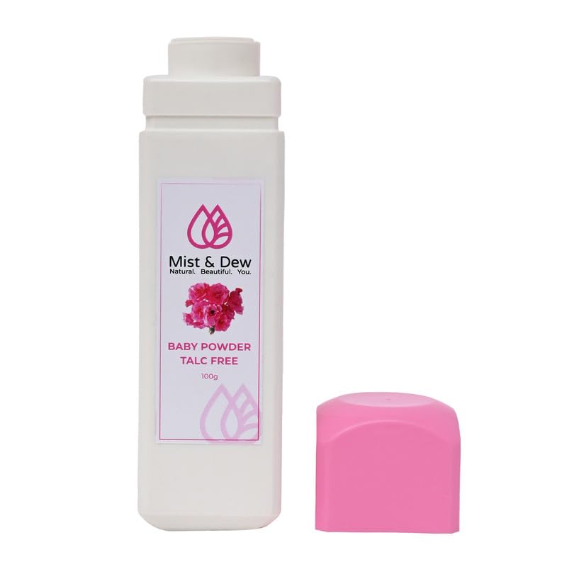 Mist & Dew Talc-Free Baby Powder | Hypoallergenic & Sweat-Free for Delicate Skin | 100g | Gentle Protection for Diaper Rash & Daily Comfort
