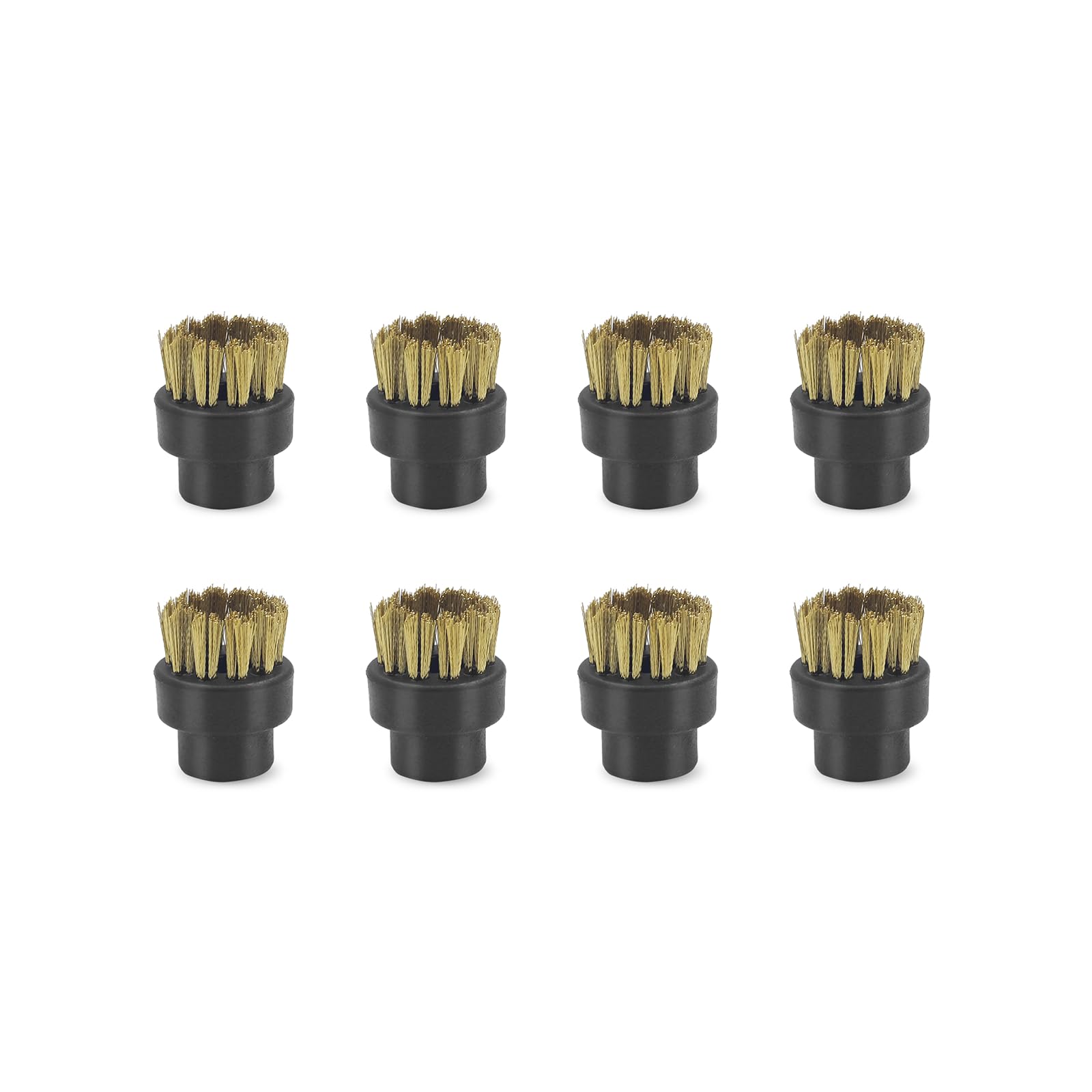 AWASKY Steam Cleaner Round Brass Brushes - 8 Pack for Deep Cleaning Floors, Tiles & Grout - Perfect for Kitchen, Bathroom & Home Steam Cleaning
