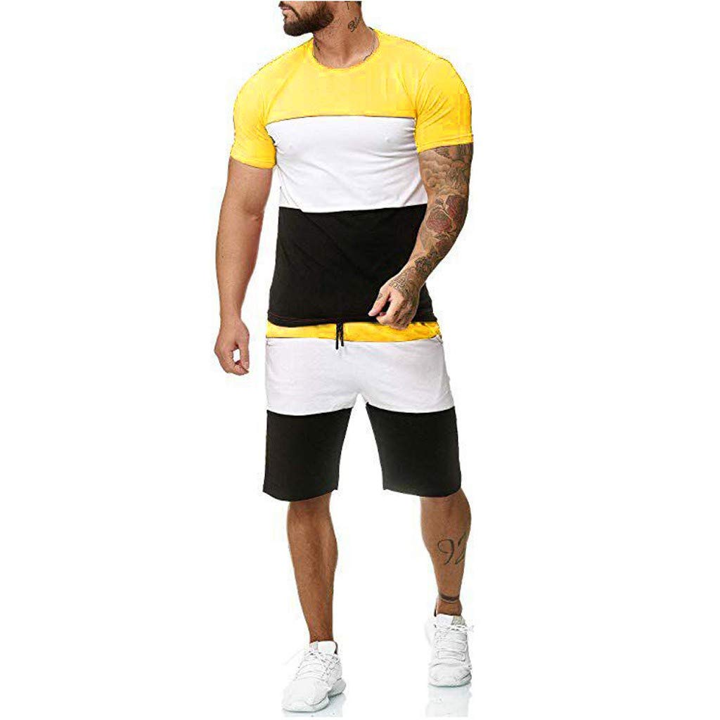 JUNGE 2022 Men's Tracksuit Set - 2 Piece Sweatsuit for Lounge, Jogging & Workouts | Comfortable Activewear & Sportswear for Gym, Running & Casual Wear