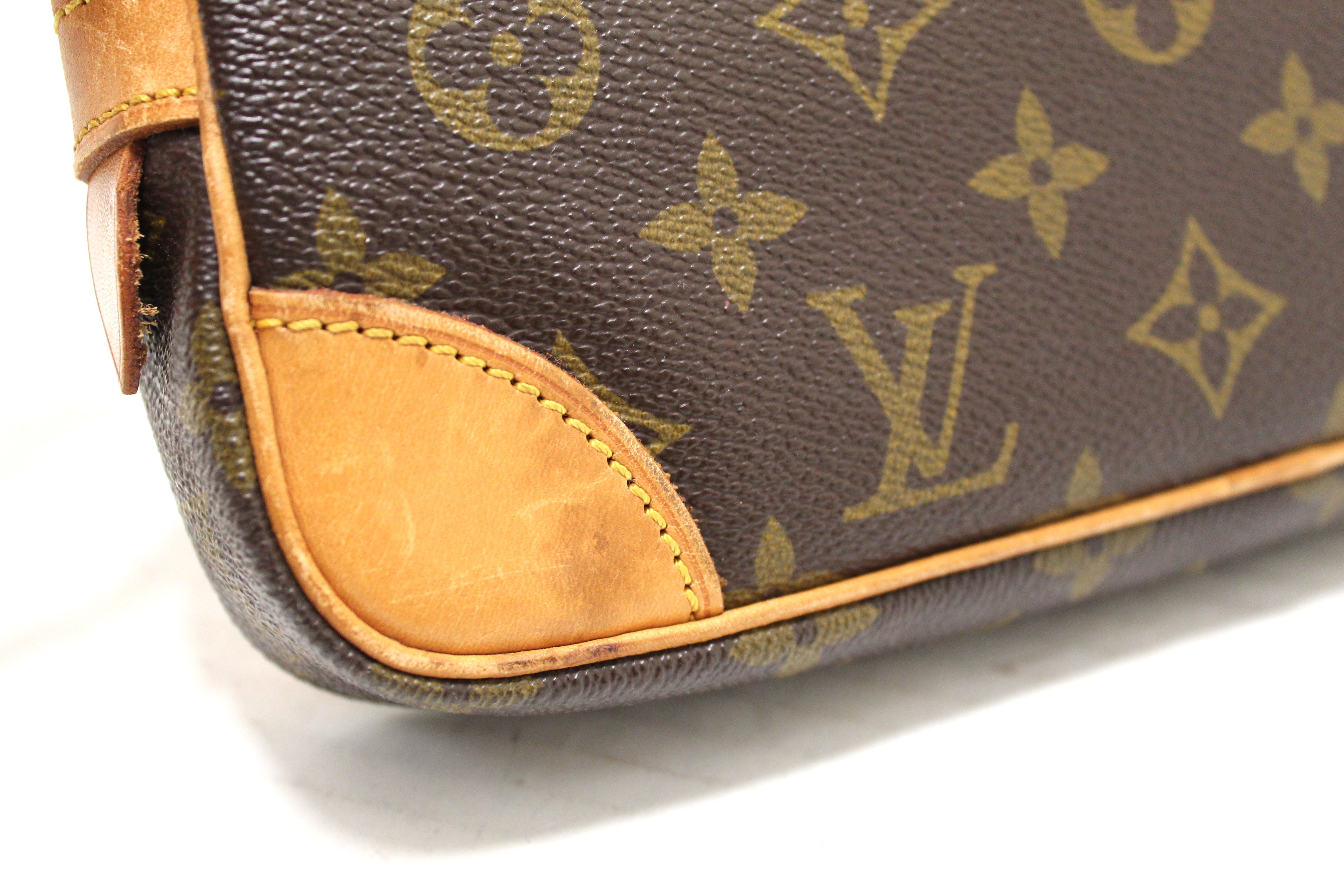 Authentic Louis Vuitton Classic Monogram Marly Dragonne Pochette Crossbody Bag - Luxury Designer Handbag for Women, Perfect for Date Night & Evening Events