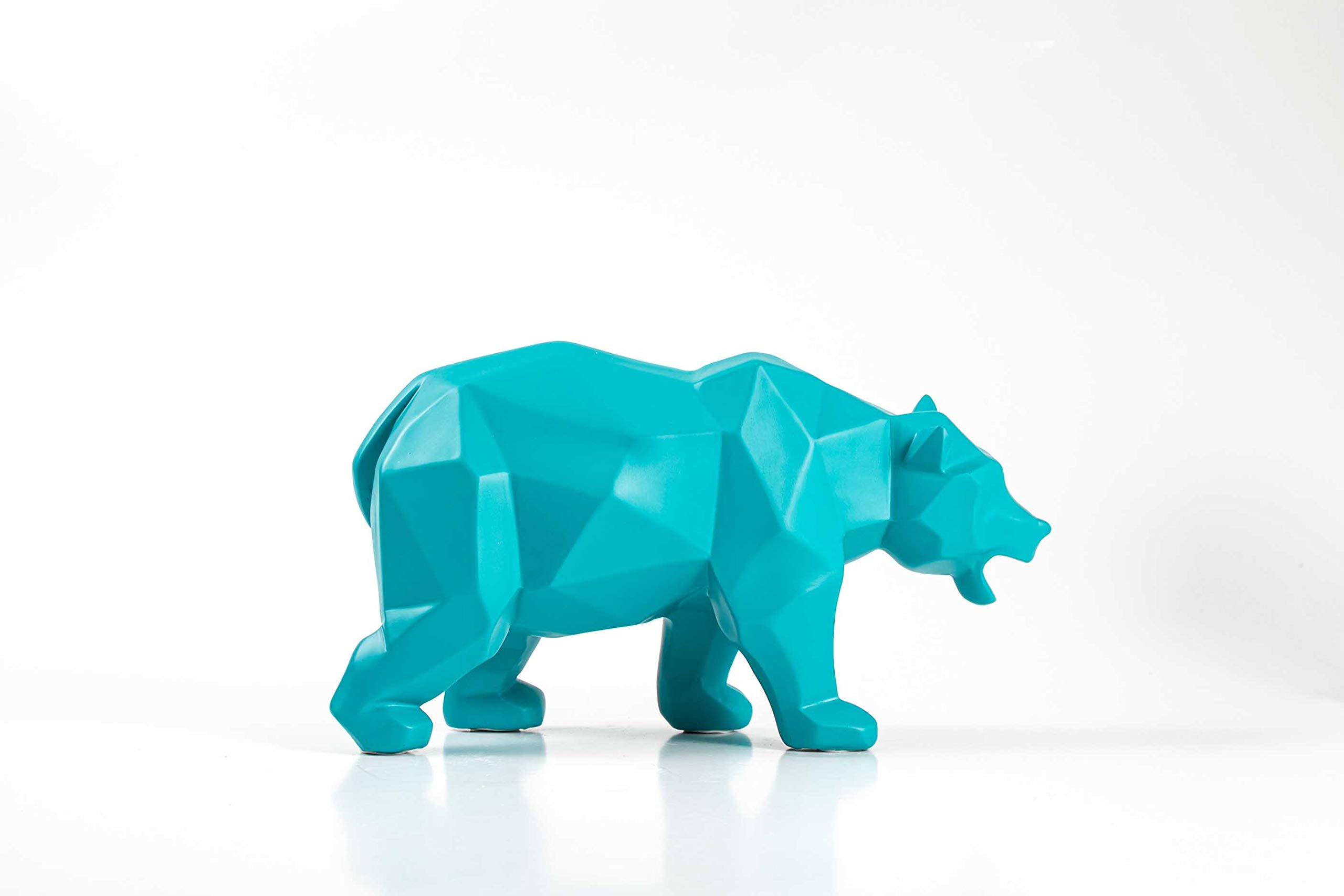 Blue Bear Statue - Modern Animal Sculpture for Home & Office Decor, Perfect for Living Room Table, Bedroom Shelf, Cabinet or Desktop Display | Unique Gift Idea for Animal Lovers & Interior Design Enthusiasts | Adds Elegant Touch to Any Space