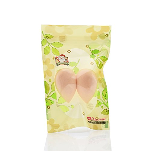 Dolovemk 2PCS Mini Makeup Sponges - Non-Latex Beauty Blender for Undereye & Eyelid Foundation - 2 Inch Wedge Cosmetic Sponge Set (Nude) - Perfect for Travel, Professional Makeup Application & Touch-Ups