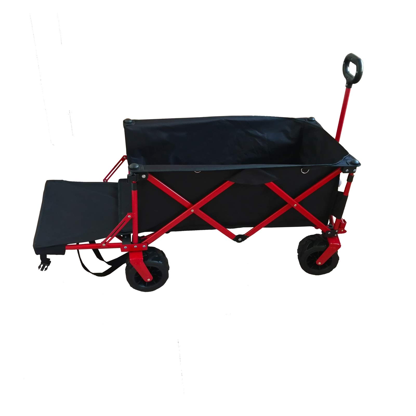 BHUYGV Collapsible Garden Utility Wagon - Heavy Duty Outdoor Cart with Sport Wheels for Gardening, Camping & Beach | Portable Folding Trolley for Yard Work, Picnics & Home Storage (Multiple Colors Available)
