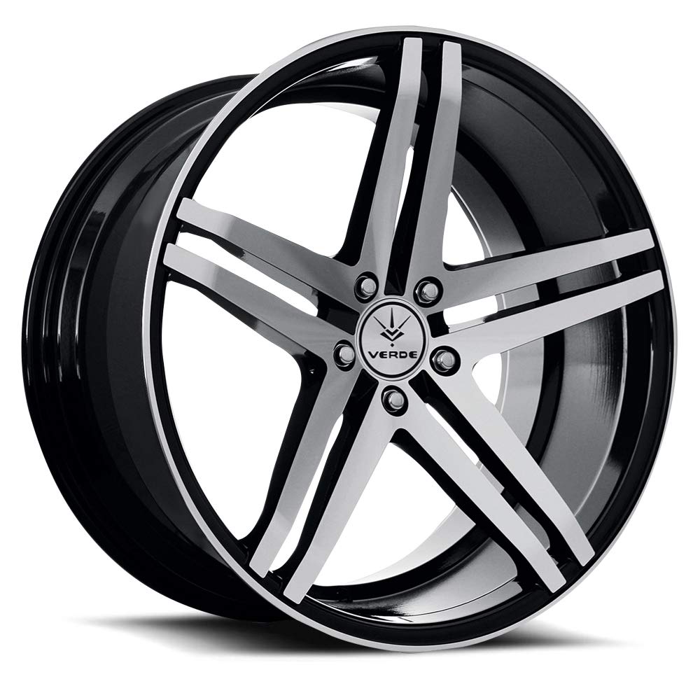 V39 Parallax Gloss Black Machined Face Wheel 22x9 5x4.5 Bolt Pattern +38mm Offset - Premium Alloy Rims for Trucks, SUVs & Custom Cars - Off-Road, Street & Show Vehicle Applications