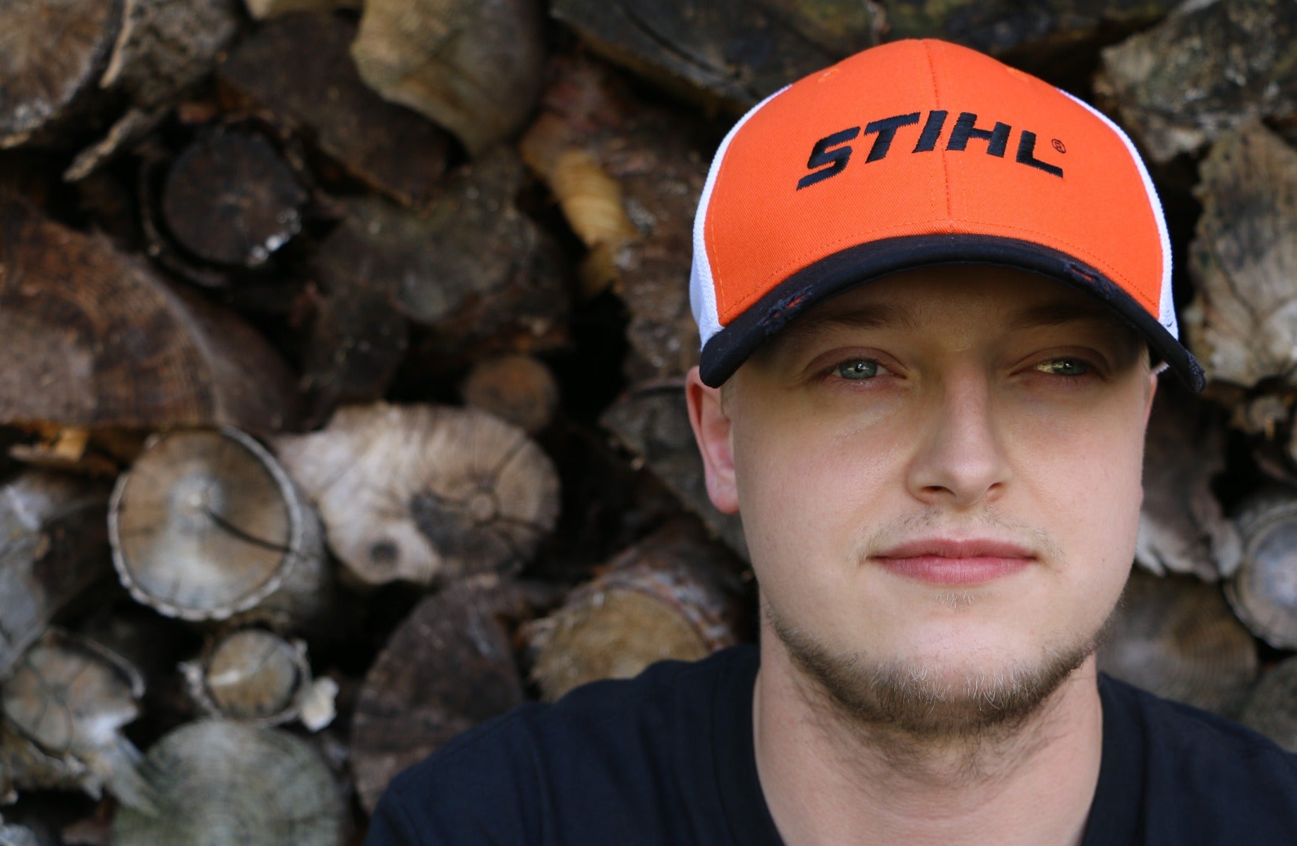 STIHL Orange Baseball Cap - New Era 39THIRTY Adjustable Snapback Hat for Men - Perfect for Outdoor Work, Hunting & Construction Safety Gear