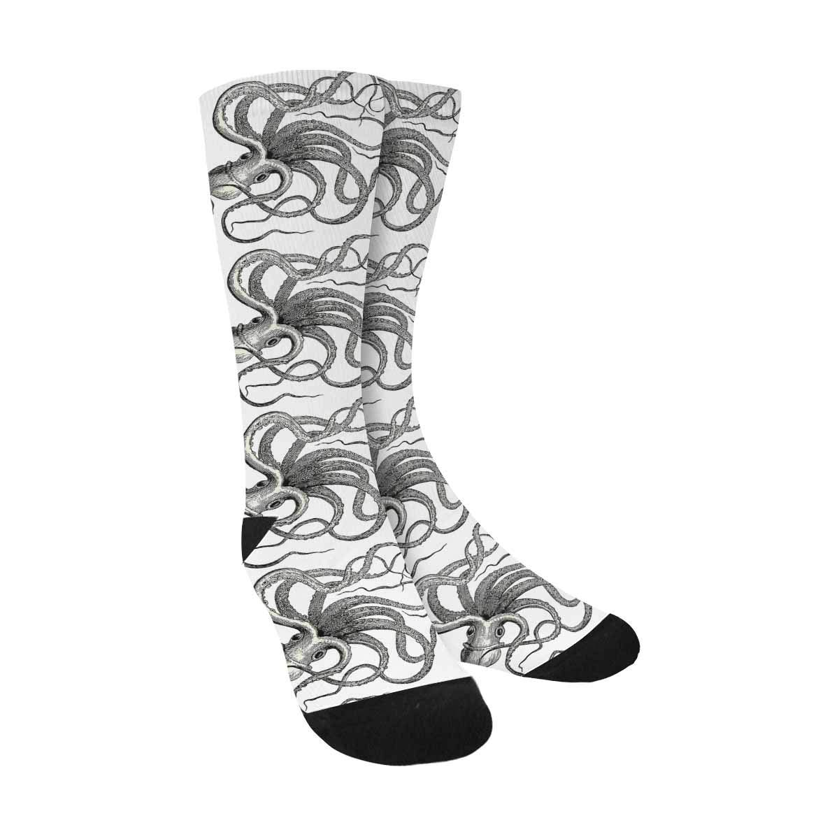 InterestPrint Starfish Octopus Sea Life Crew Socks - Breathable Athletic Socks for Men & Women - Perfect for Running, Gym, Beach & Casual Wear