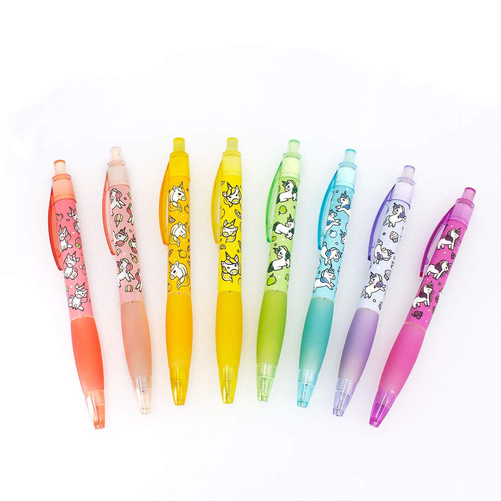 Mechanical Smencils (2 Pack) - Scented Mechanical Pencils with 8 Refills, 0.7mm Medium Point, Unicorn Scent - Perfect for School, Office & Creative Writing