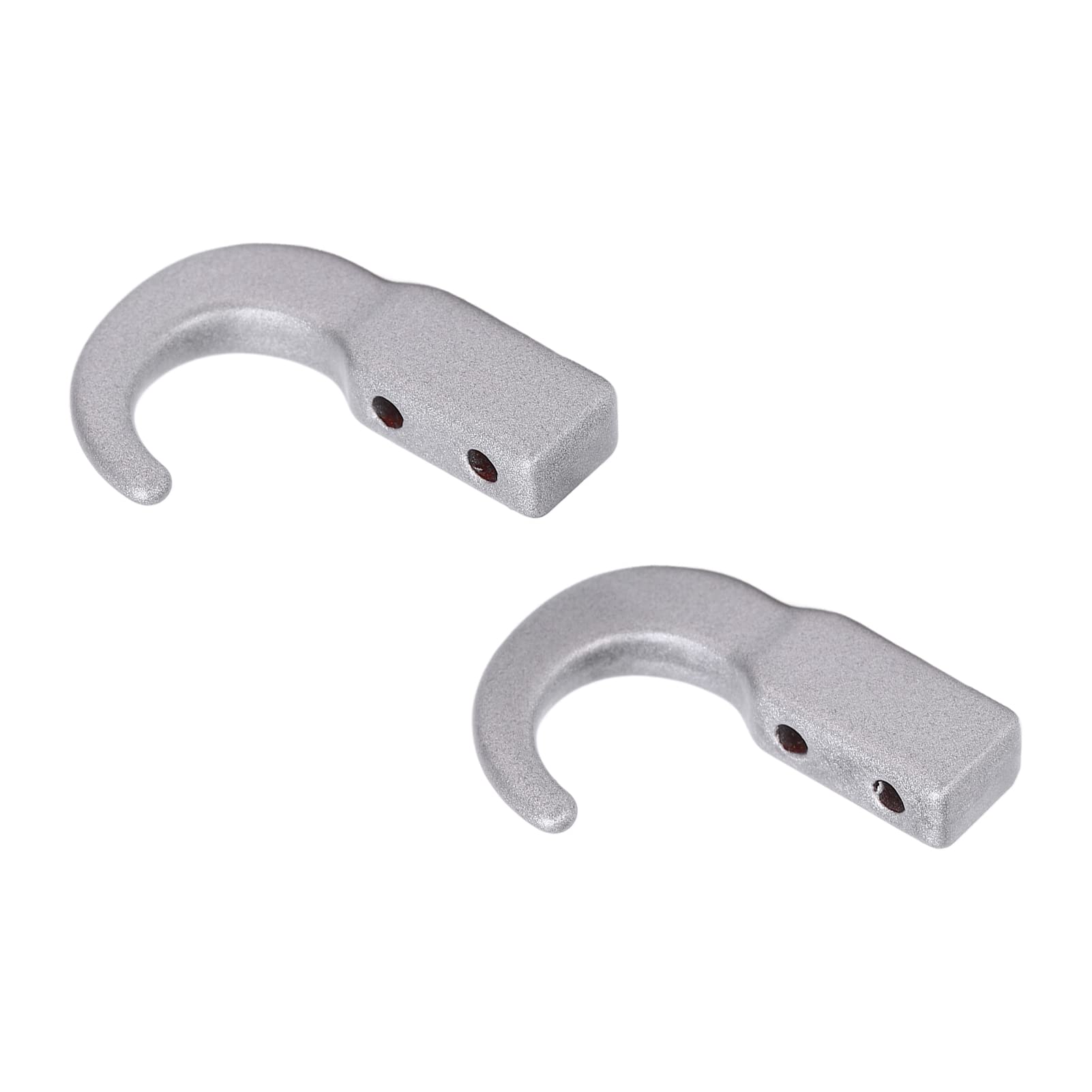 Drfeify RC Trailer Hook - 2 Pack Zinc Alloy Metal Simulation Tow Hooks for SCX10 1/10 RC Rock Crawler & Climbing Cars (Silver) - Durable Off-Road Accessories for Trail Adventures & RC Competitions