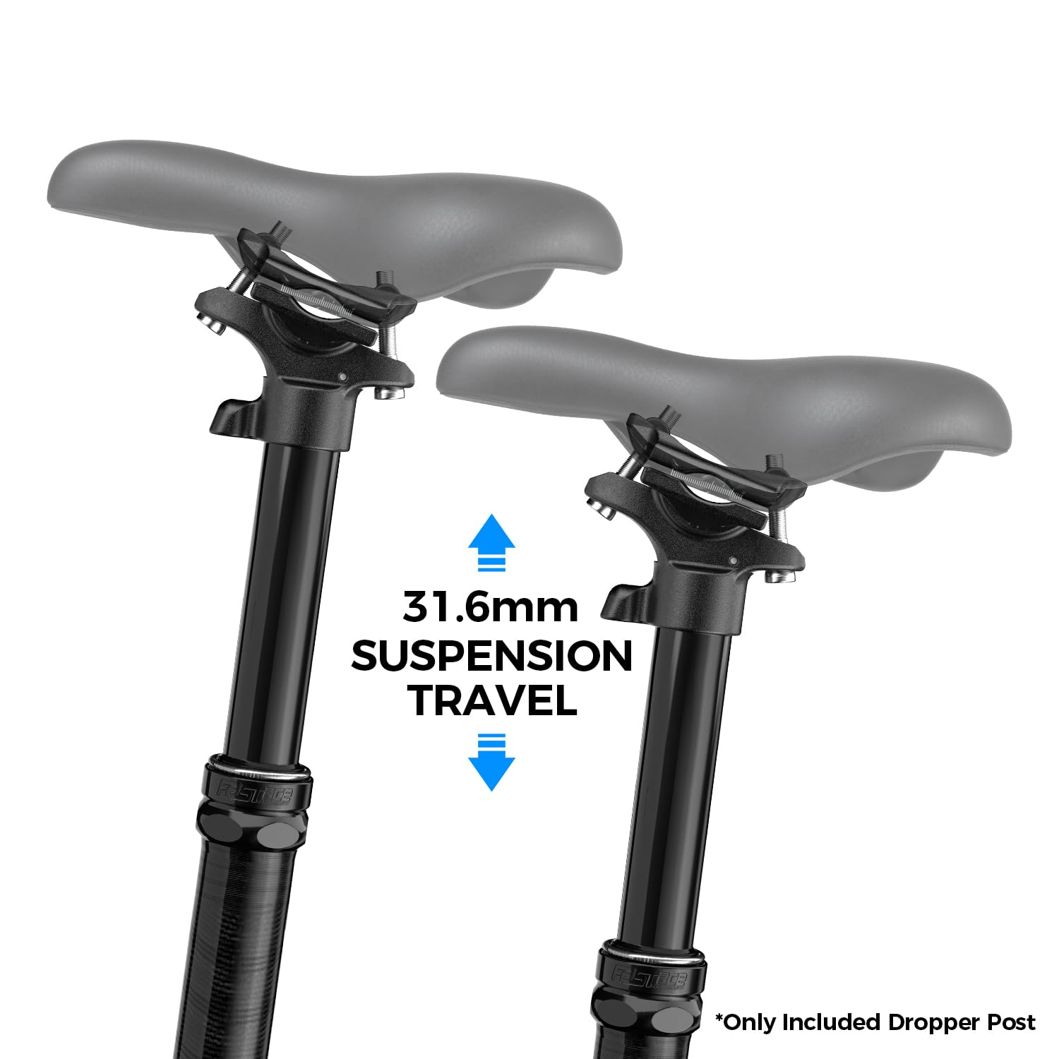 **27.2/30.9/31.6mm Bike Dropper Post - 440mm Length, 125mm Travel, 1500mm Remote for MTB & Trail Bikes - Compatible with Internal & External Cables**    *(Perfect for Mountain Biking, Trail Riding & Off-Road Adventures)*