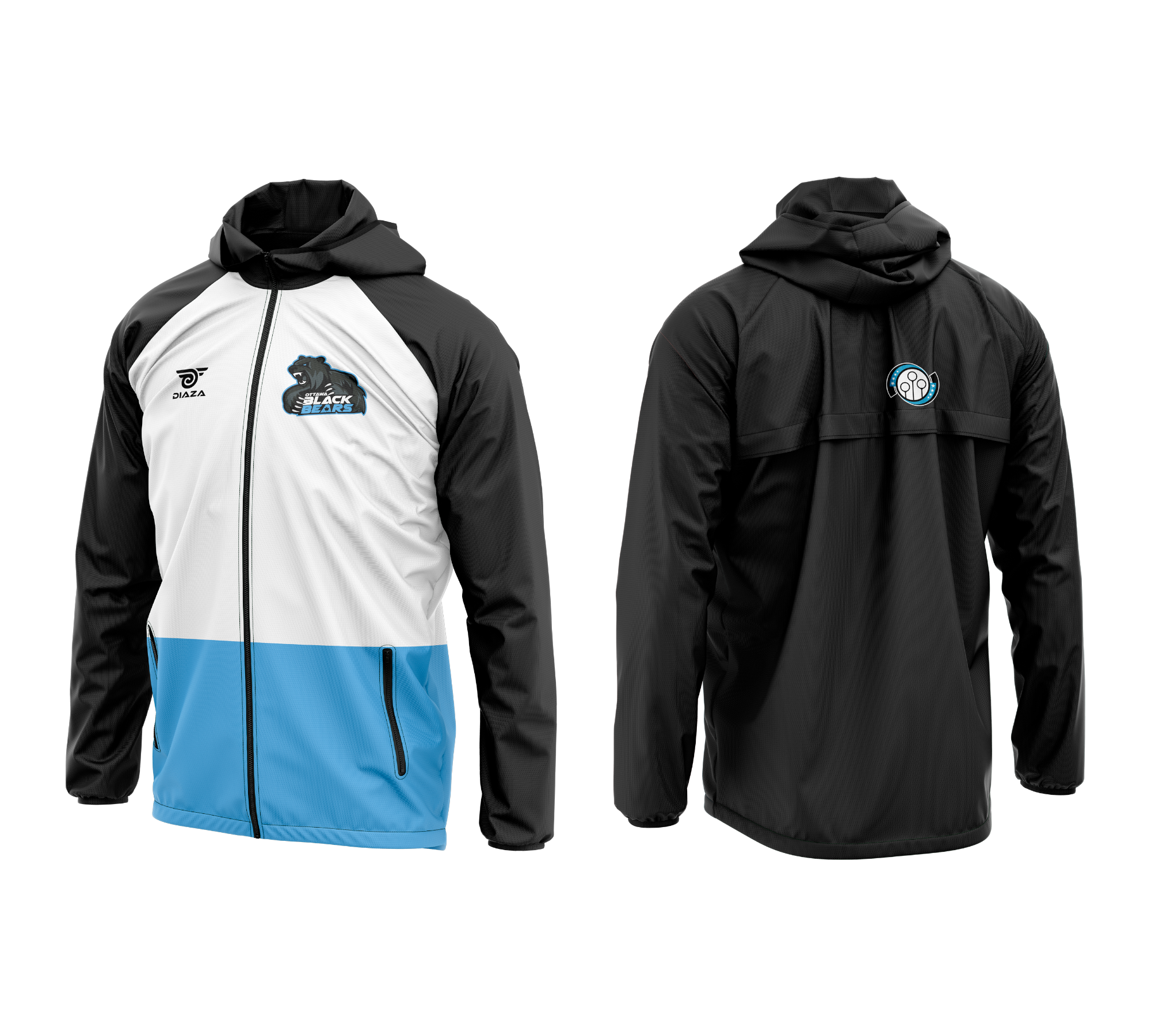 Ottawa Black Bears WINDRUNNER Jacket - Lightweight Waterproof Windbreaker for Outdoor Hiking & Running - Perfect for Camping, Travel & Sports Activities