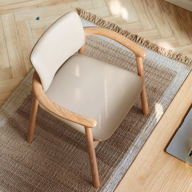 Solid Oak Wood Leisure Armchair - Comfortable Lounge Chair for Living Room, Patio & Office - Perfect for Relaxing, Reading & Entertaining