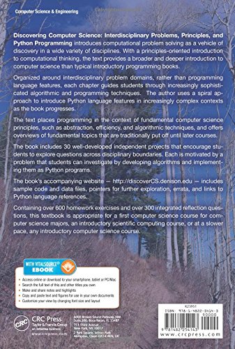 Discovering Computer Science: Interdisciplinary Problems, Principles & Python Programming Textbook | Chapman & Hall/CRC Computing Series | Perfect for Students & Self-Learners in STEM Fields