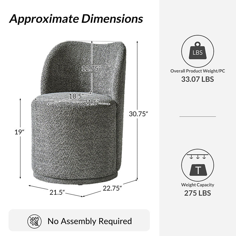 Modern Fully Upholstered Dining Chair - Comfortable & Stylish for Home, Restaurant, Office - Perfect for Dining Room, Kitchen, Conference
