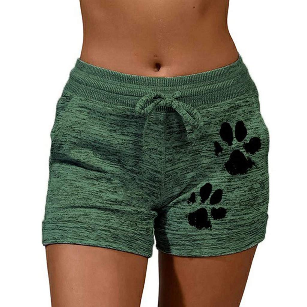 BCDlily Women's Athletic Shorts - High Waist Yoga Shorts with Elastic Waistband & Drawstring for Workout, Running, Gym - Perfect for Yoga, Pilates & Lounge Wear