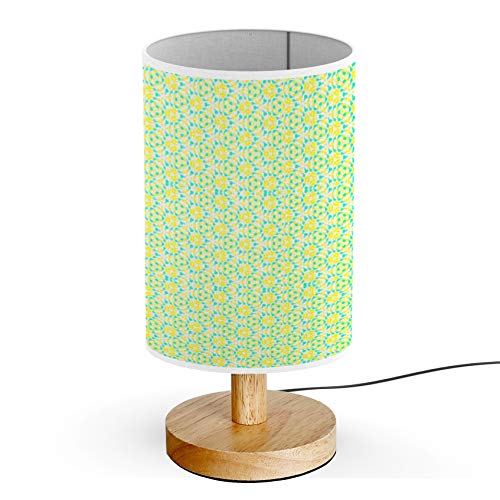 ARTSYLAMP - Wood Base Decorative Desk & Bedside Lamp with Geometric Design | Modern Home Office Lighting for Bedroom, Living Room, and Study