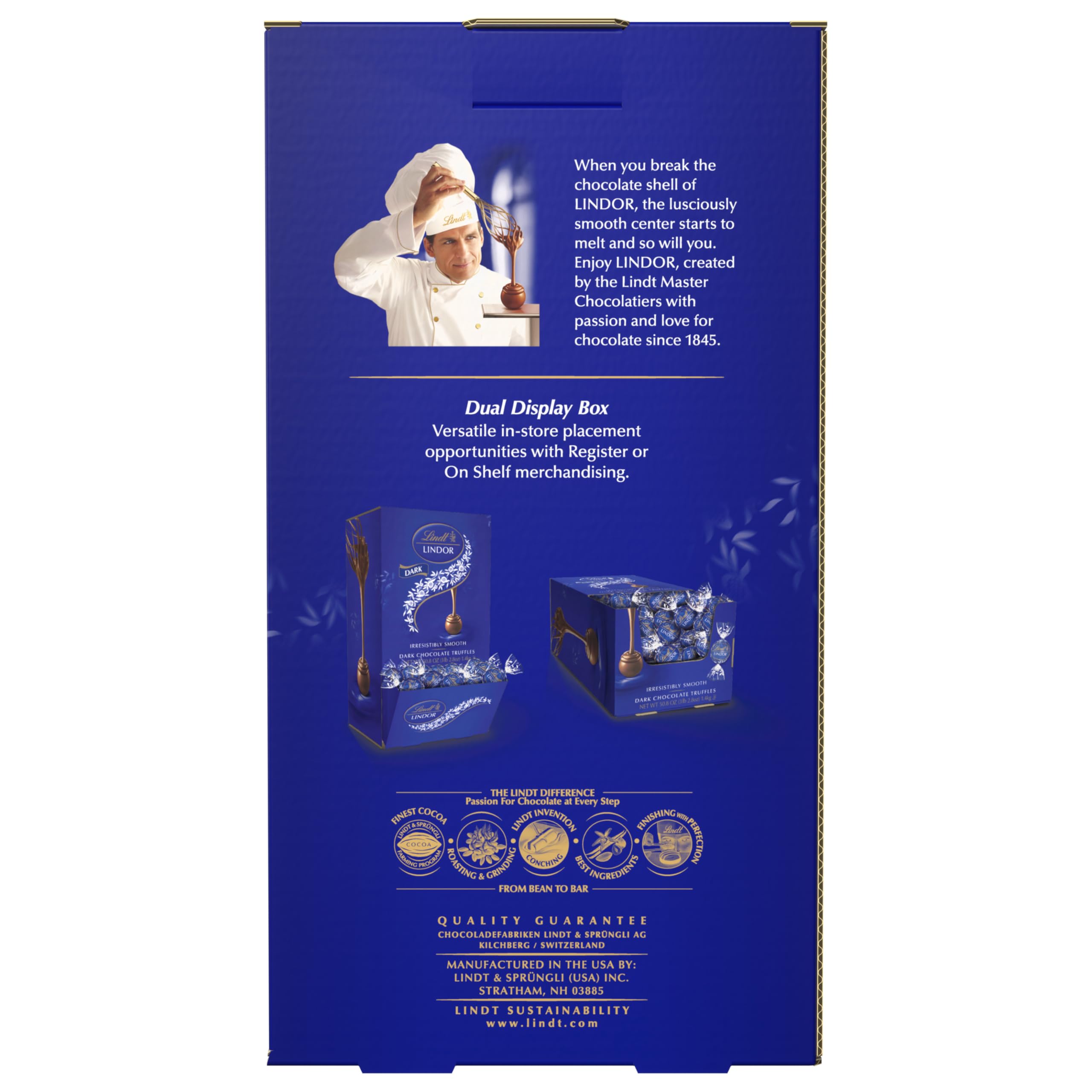Lindt LINDOR Dark Chocolate Truffles - Smooth Melting Center, 50.8 oz (120 Count) - Perfect for Gifts, Parties & Chocolate Lovers