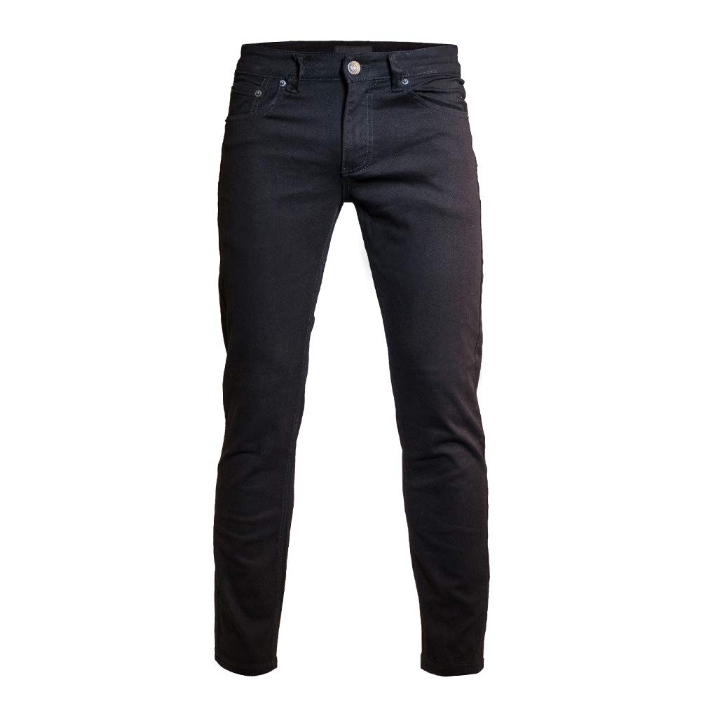 Minimalist Men's Skinny Slim Fit Jeans - Trendy Black Denim Pants for Casual Wear & Night Out | Comfortable Stretch Fabric for Everyday Style