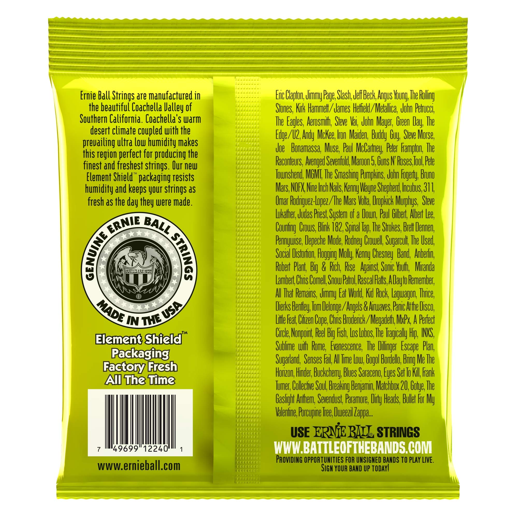 Ernie Ball RPS Regular Slinky Electric Guitar Strings 10-46 Gauge (4-Pack) P02240 - Perfect for Rock, Blues & Studio Recording