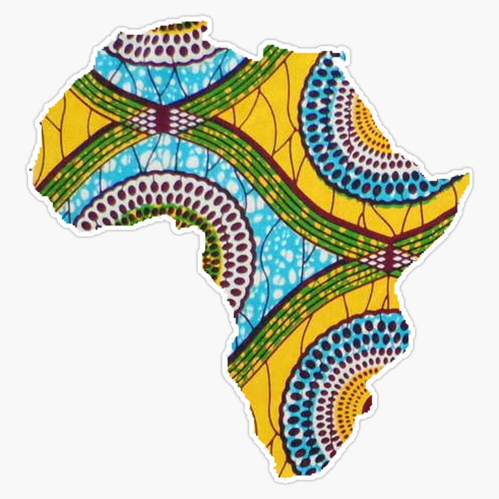 Fabric of Africa 16 Vinyl Waterproof Sticker Decal - 5 Inch Durable Car, Laptop, Wall & Window Decoration - Perfect for Personalizing Vehicles, Tech Devices & Home Decor