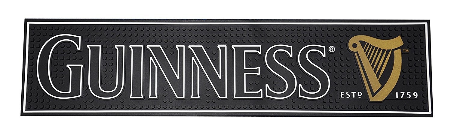 Guinness Est. 1759 Professional Bar Mat - Non-Slip Spill & Drip Mat for Beer, Cocktails & Liquor - Perfect for Pubs, Home Bars & Countertops