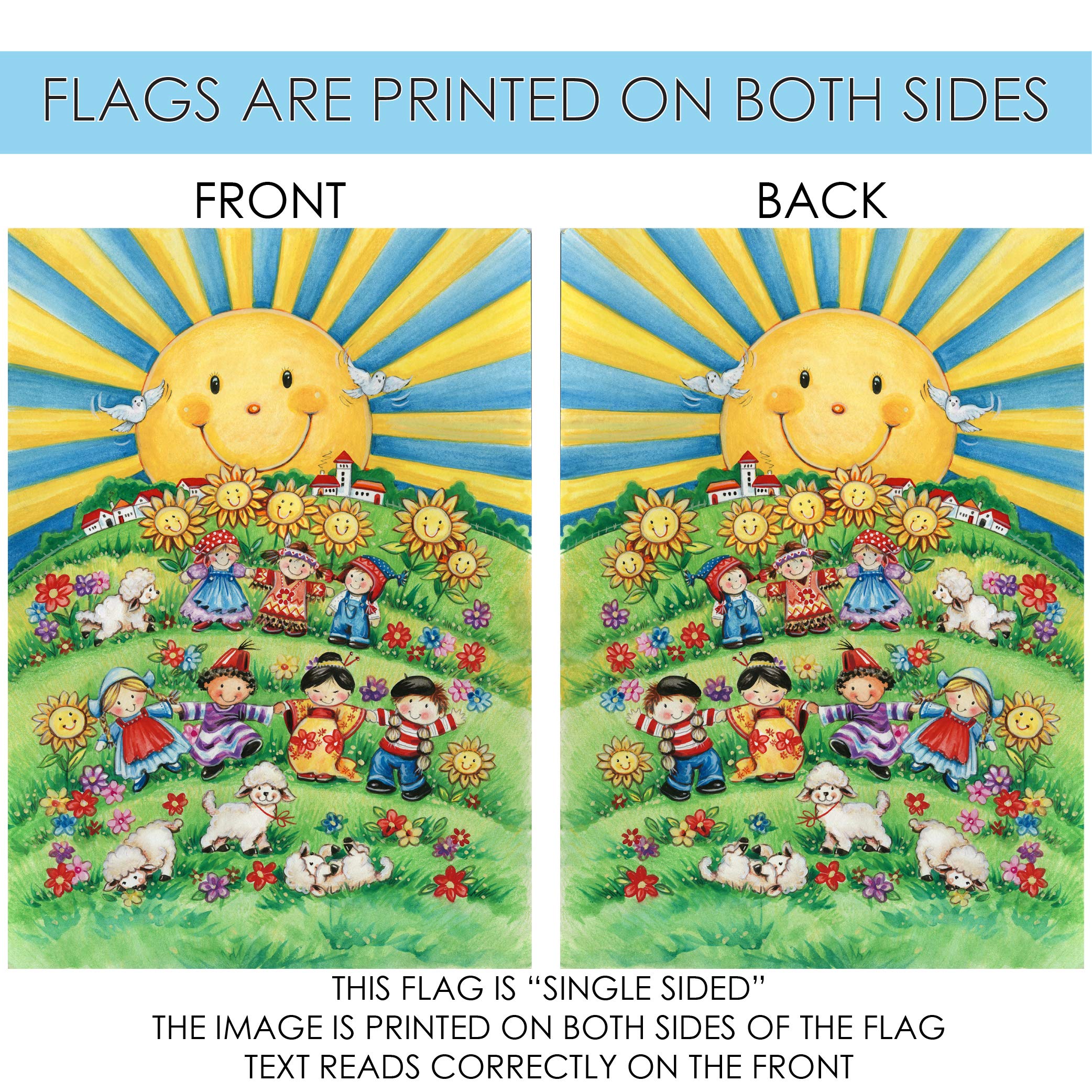 Toland Home Garden 1010801 Double Sided Spring Garden Flag - 28x40 Inch Outdoor Decorative Sunshine Flag for Yard, House & Patio - Perfect for Seasonal Decor, Easter Celebrations & Welcoming Spring