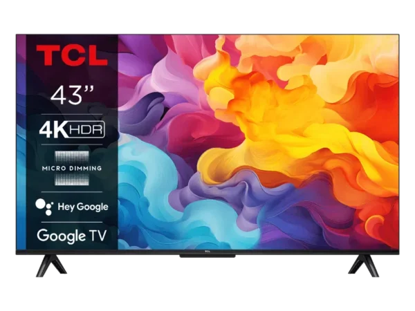 TCL 43 Inch 4K UHD Google Smart TV with Voice Remote - Stream Movies & Shows in Stunning Clarity for Living Room & Bedroom Entertainment