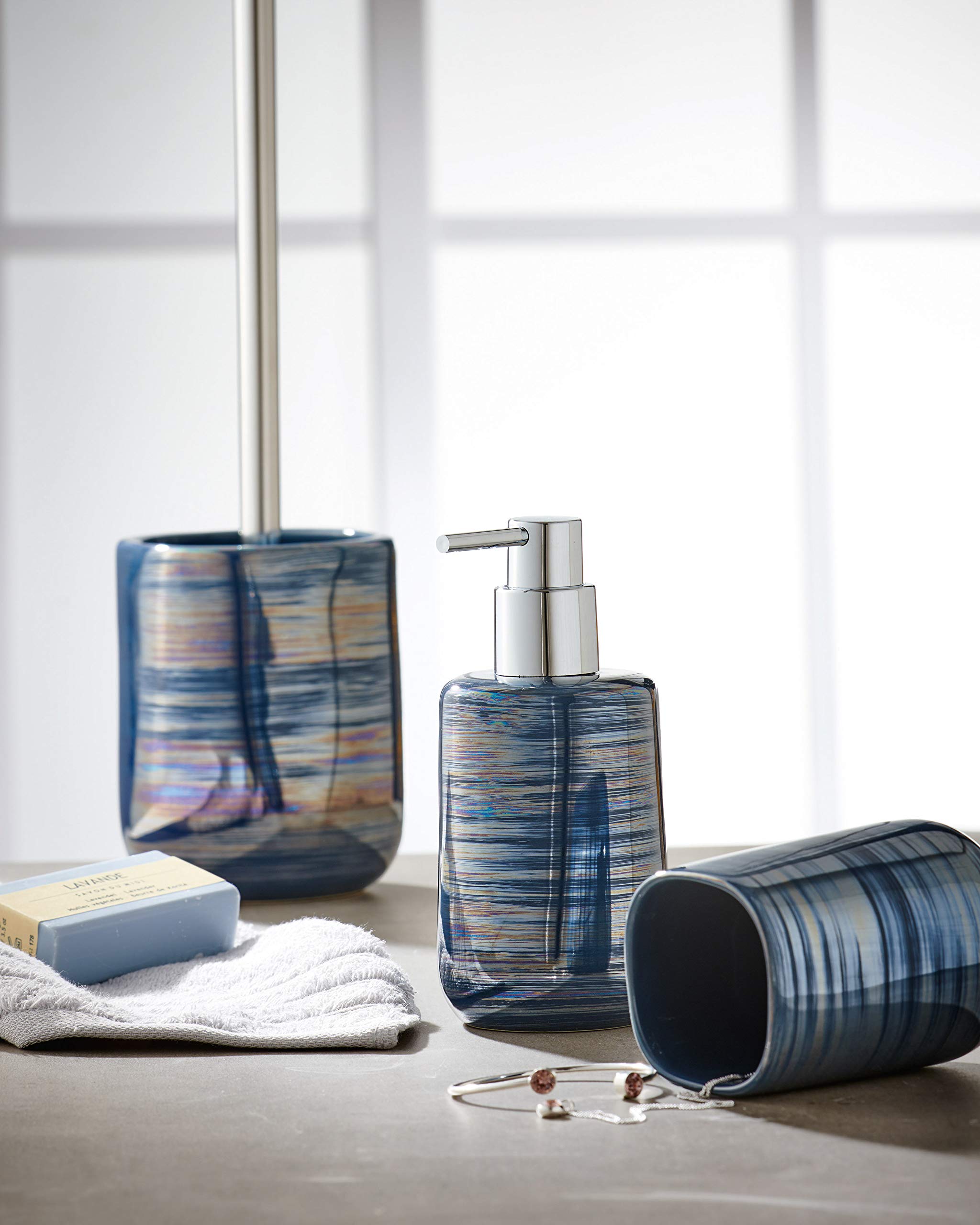 Argentic Stoneware Toilet Brush Holder - Elegant Cloud Design for Modern Bathroom Decor | Perfect for Home, Hotel, and Office Use