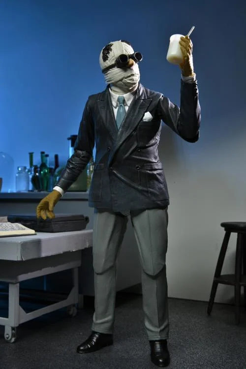 Universal Monsters Ultimate Invisible Man Action Figure - Collectible Toy for Horror Fans, Halloween Decor & Movie Memorabilia Display