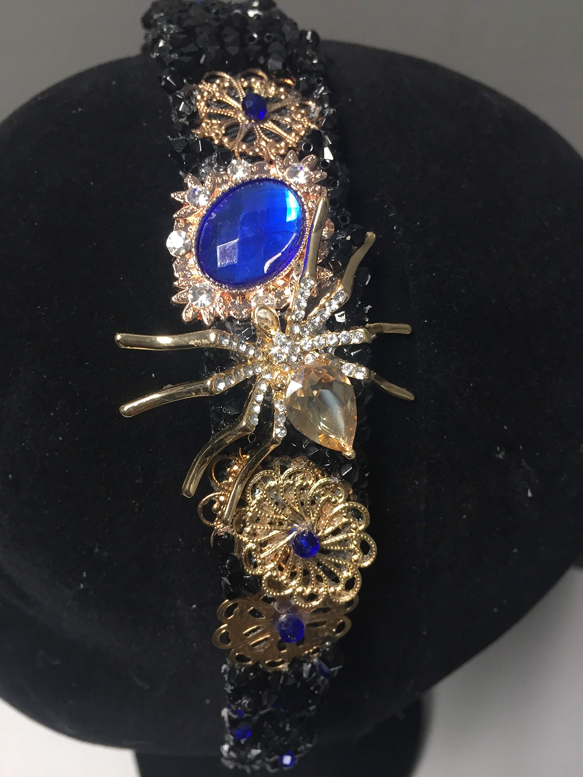 Blue and Gold Spider Decor - Elegant Halloween & Home Decor for Parties, Weddings, and Themed Events