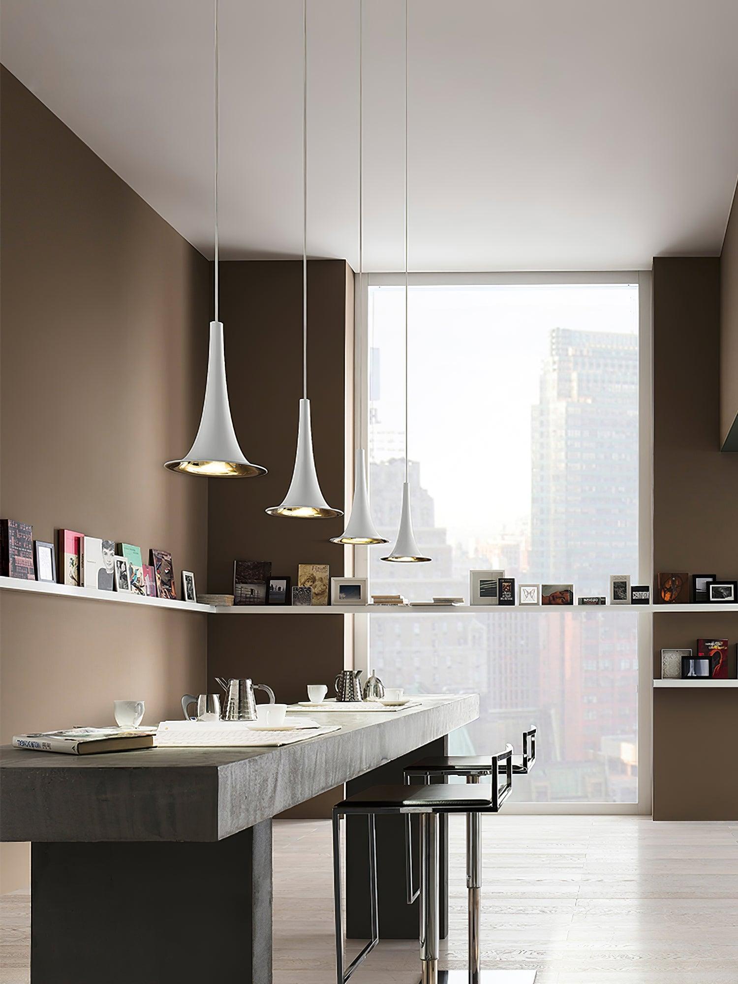 Nafir Modern Pendant Light - Elegant Hanging Fixture for Kitchen Island, Dining Room, or Bedroom Lighting