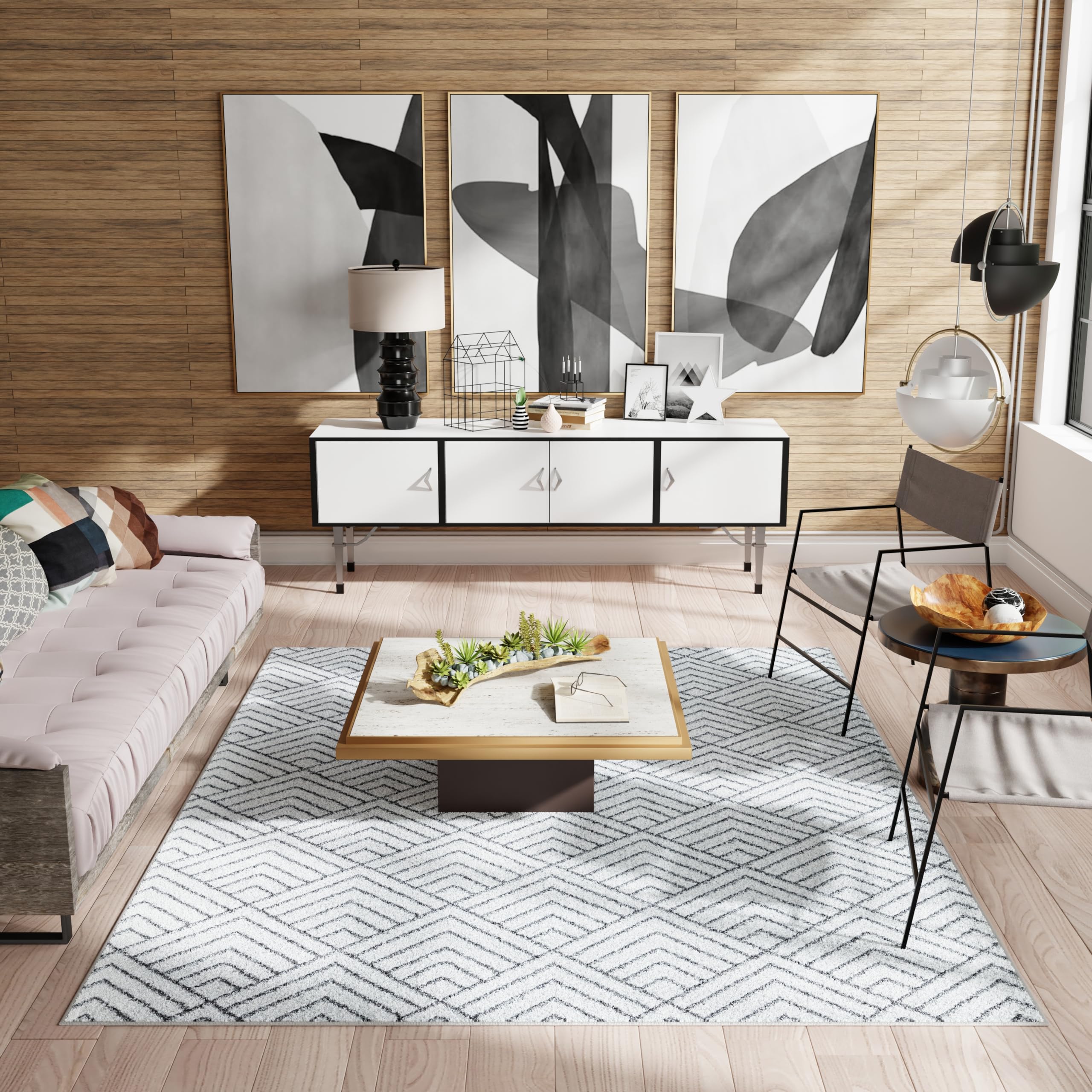 Mason Brooks Azure AZ10B Modern Geometric Area Rug - 8'3