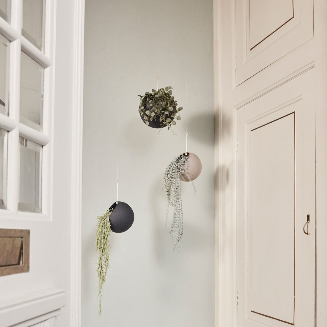 Hanging Globe Flower Pot Set of 4 - Small Decorative Planters for Indoor & Outdoor Plants - Perfect for Balcony, Garden, and Home Decor