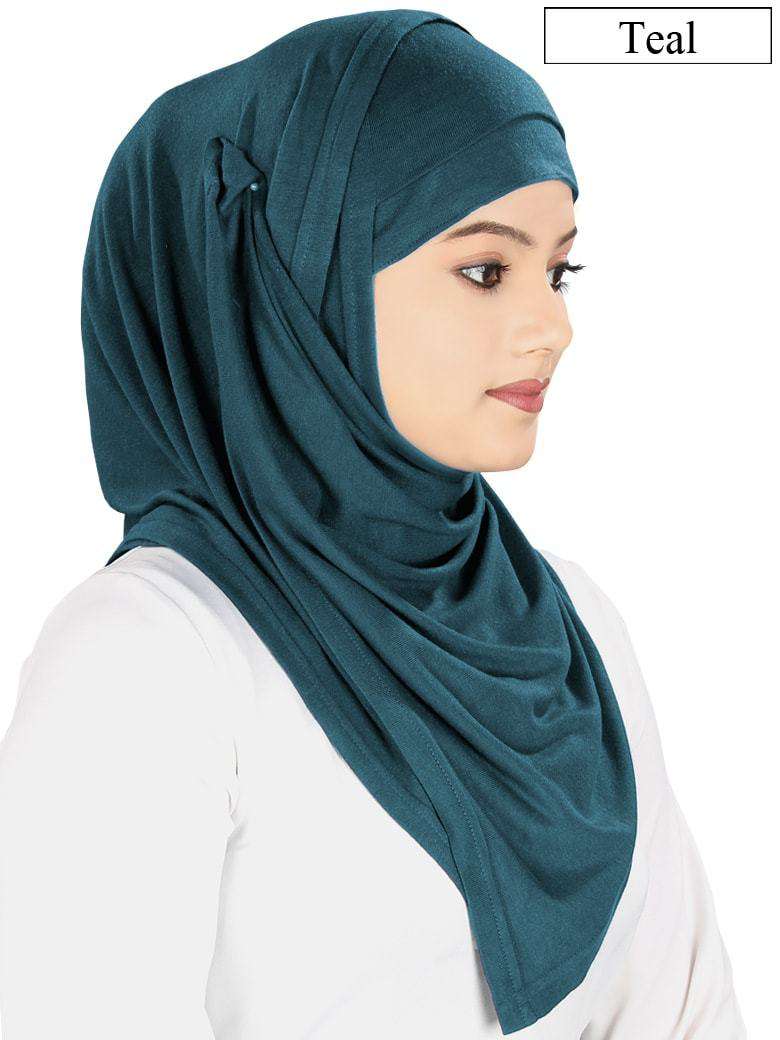 Instant Jersey Hijab with Headband - Soft Stretchy Muslim Scarf for Women - Perfect for Prayer, Work & Everyday Wear