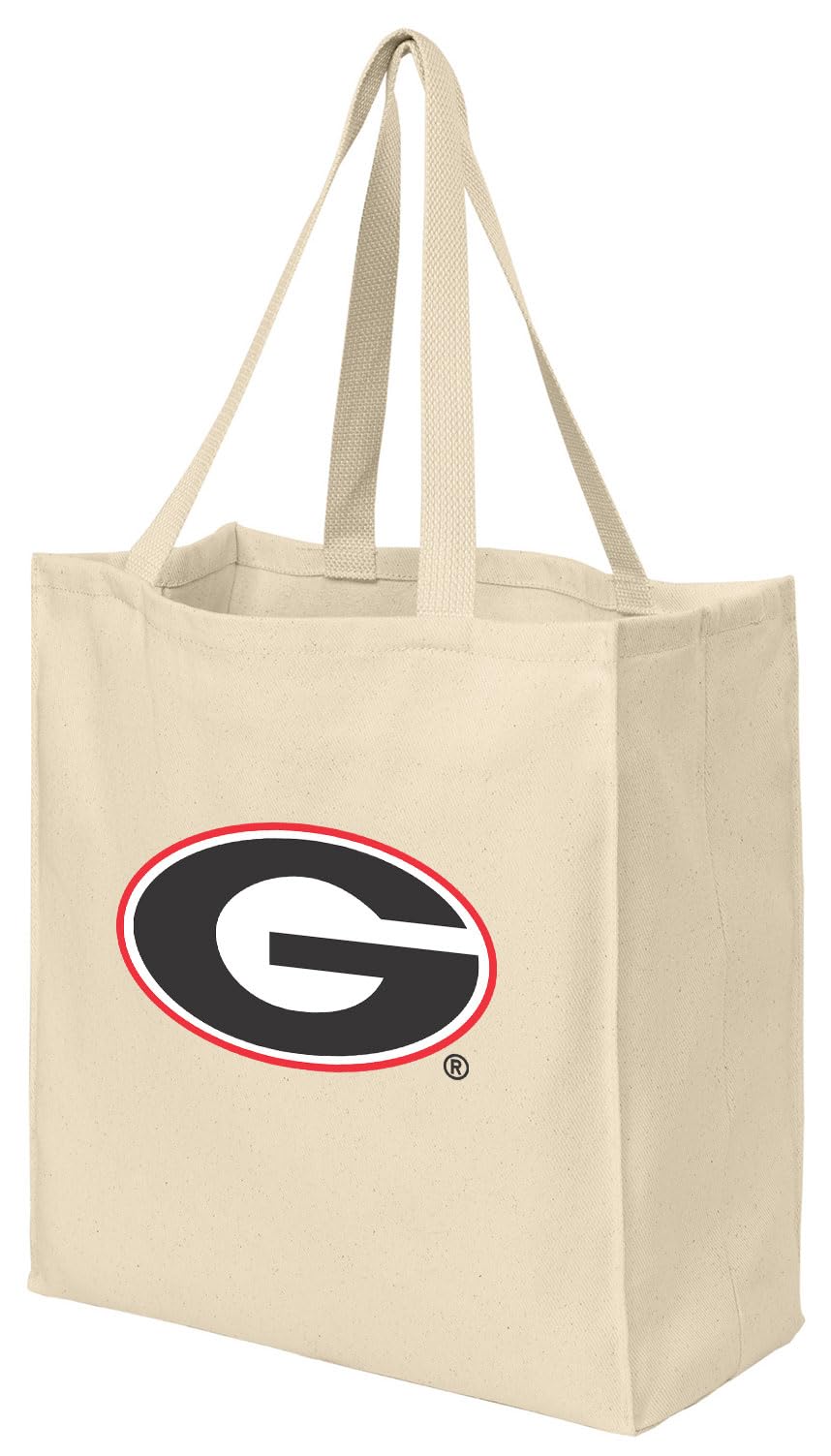 Georgia Bulldogs Reusable Grocery Bags - Eco-Friendly Cotton Shopping Tote for University of Georgia Fans - Perfect for Game Day, Grocery Shopping & Campus Life