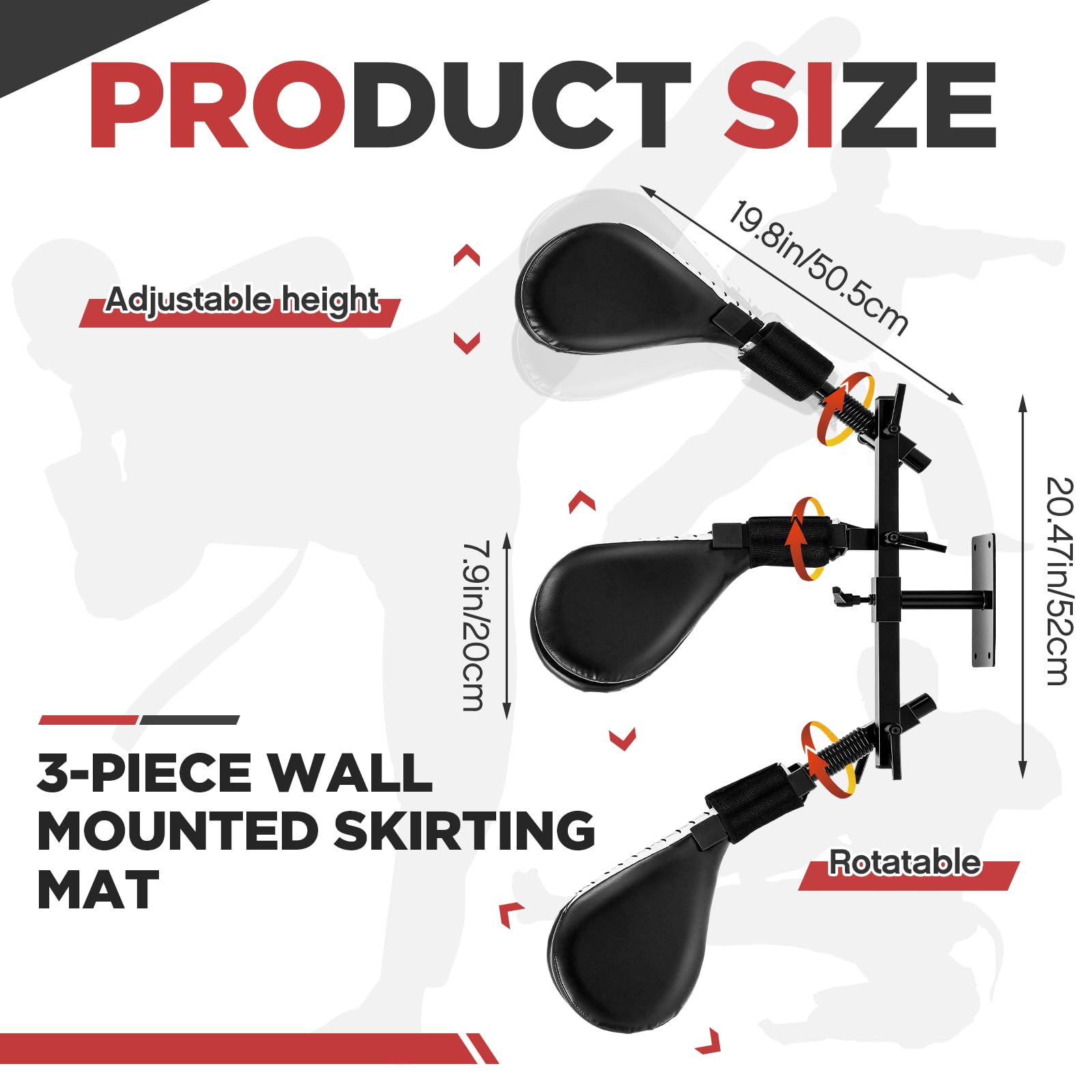 Wall Mounted Taekwondo Kick Pad - Heavy Duty Martial Arts Training Equipment for TKD, Kickboxing & Sparring - Perfect for Youth & Adult Athletes - Improve Striking Accuracy & Power for Home & Gym Workouts