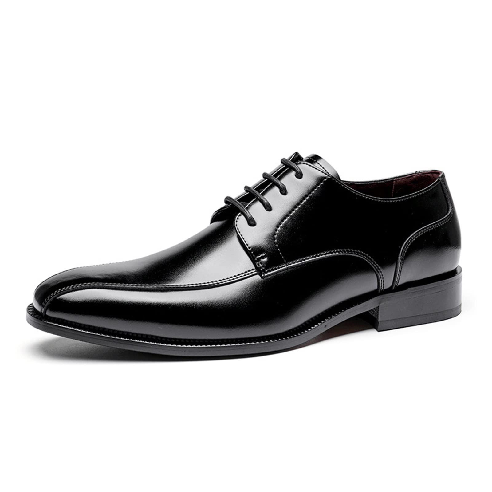 YHFKSIW Men's Leather Dress Shoes - Classic Formal Business & Wedding Shoes for Groomsmen | Comfortable Oxford Shoes for Office, Parties & Special Occasions