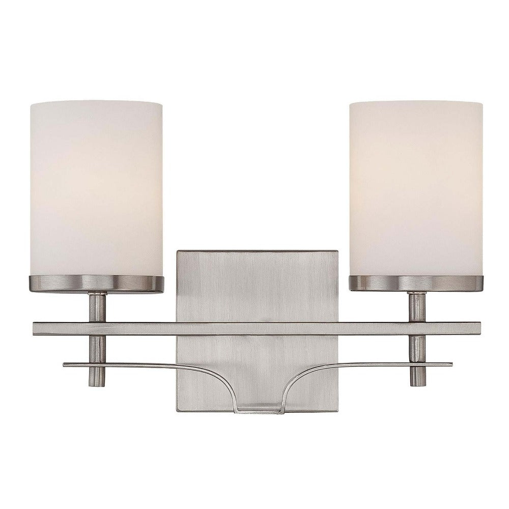 Wagner 2-Light Bathroom Vanity Light Fixture - Modern LED Wall Sconce for Bathroom Mirror Lighting, Bedroom & Dressing Room Decor