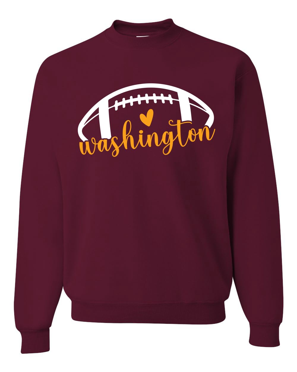 Washington Football Team Fan Gear - WAS Logo Unisex Crewneck Sweatshirt for Men & Women | NFL Sports Apparel for Game Day, Tailgating & Casual Wear