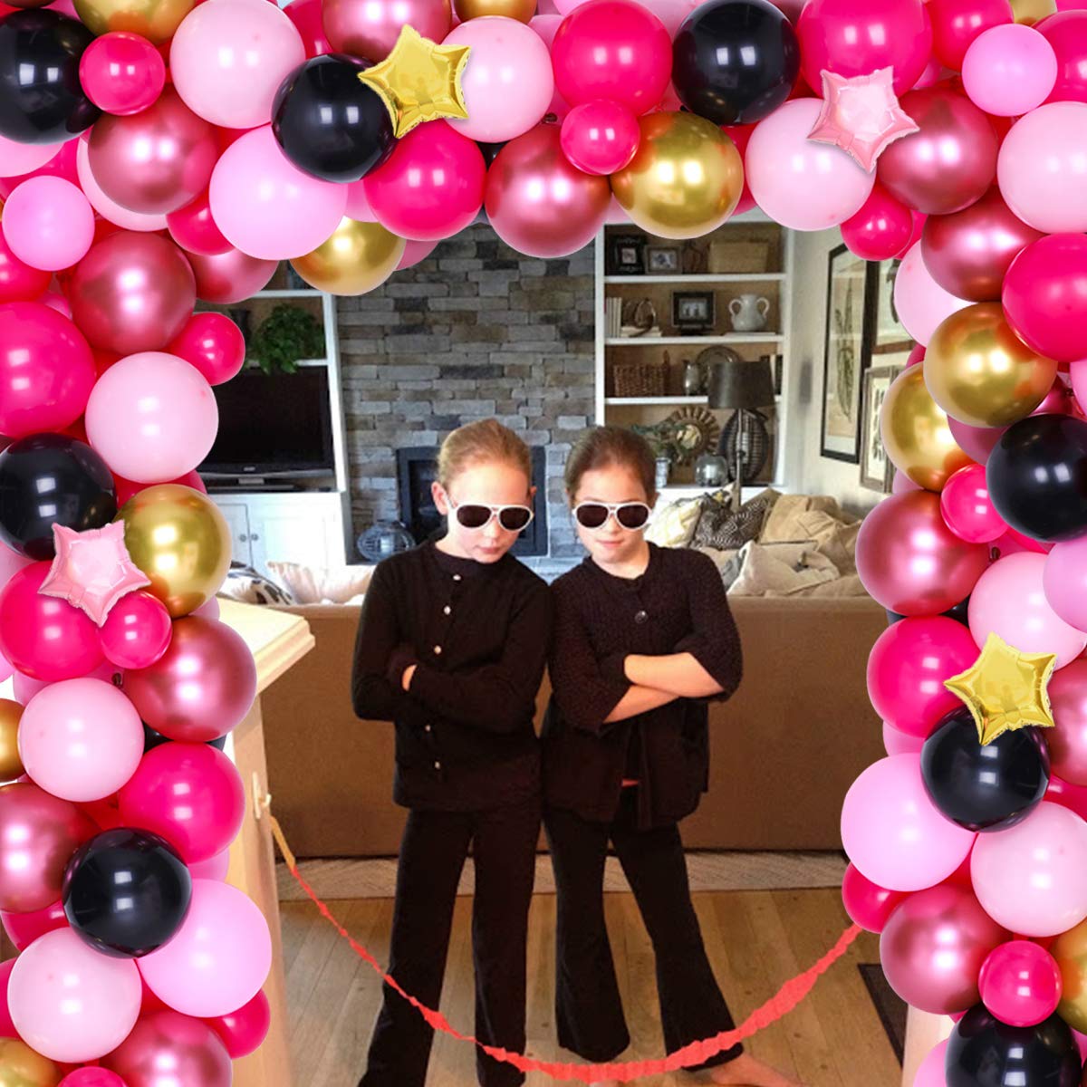 Pink & Red Movie Night Party Decorations Kit - Balloon Garland Arch, Birthday Party Supplies for Girls, Awards Night Ceremony | Perfect for Themed Parties, Baby Showers & Home Decor