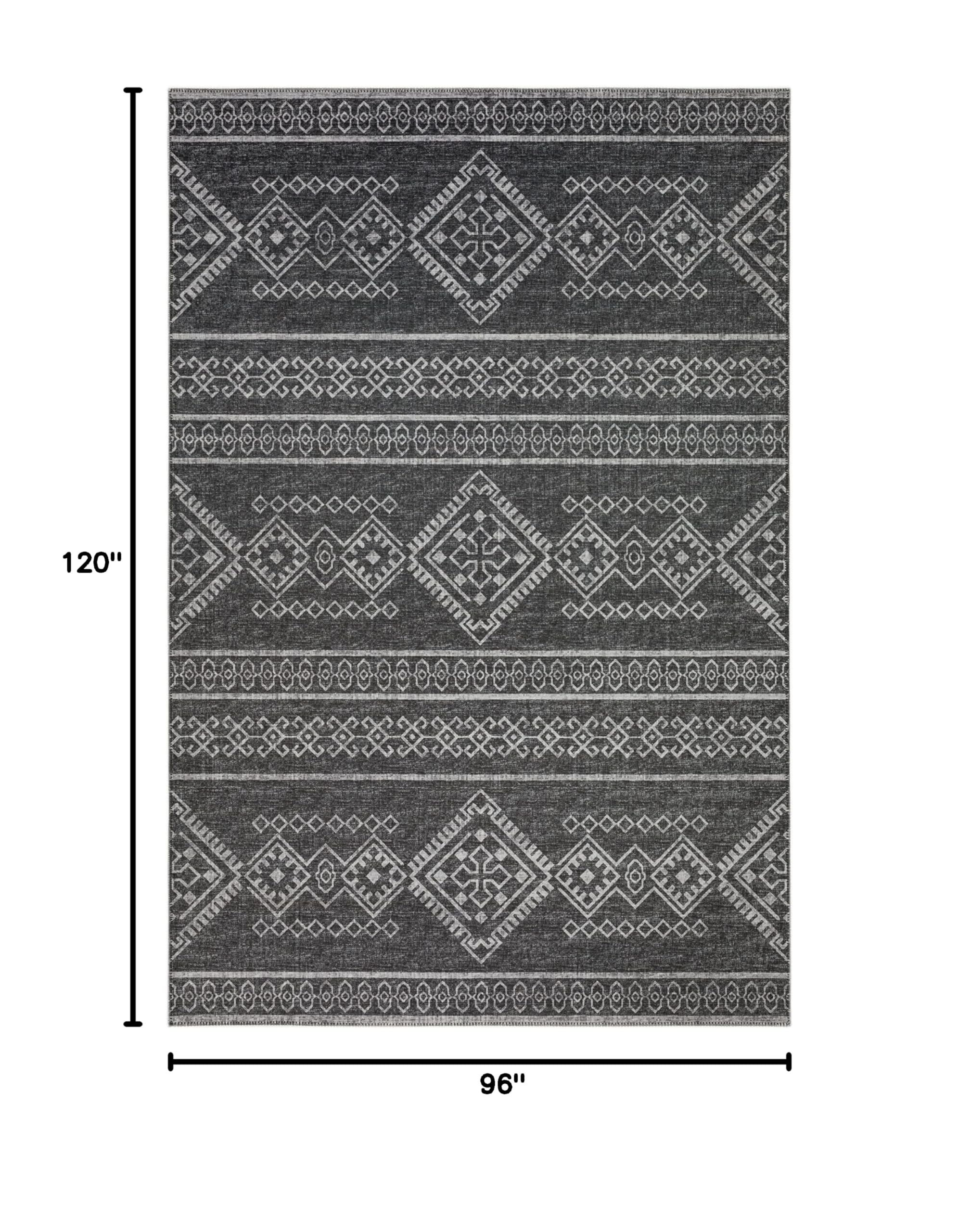 Addison Rugs Yuma AYU44 Gray 8' x 10' Area Rug - Soft Modern Living Room Carpet for Home Decor, Bedroom & Office