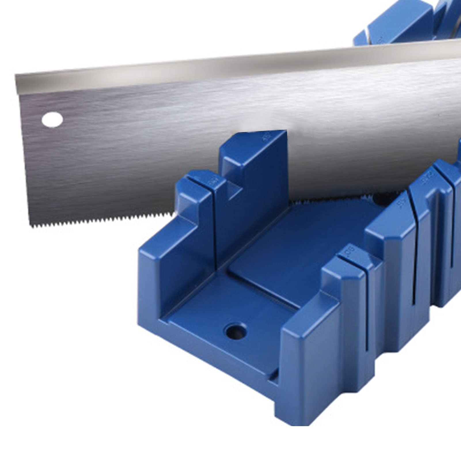 45° Miter Box with Saw - Heavy Duty Steel Back Saw for Precise Angle Cutting | Perfect for Woodworking, DIY Projects & Home Improvement