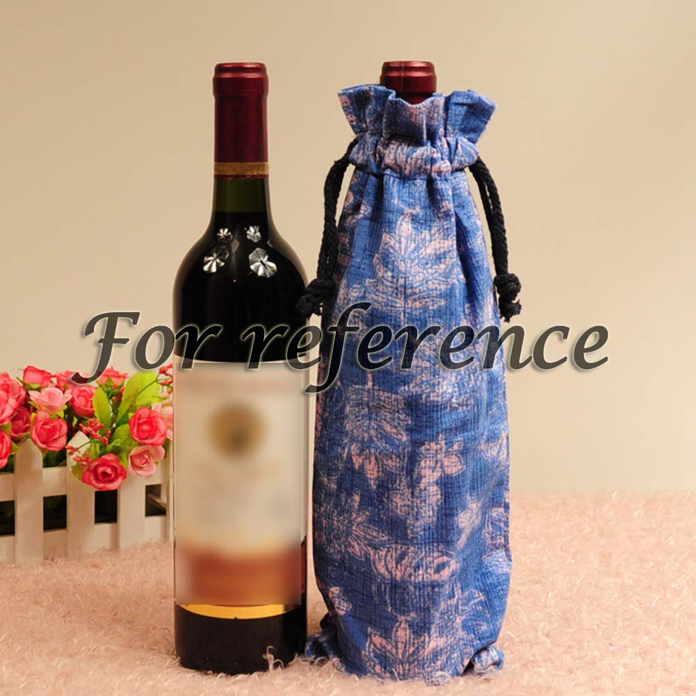 3Pcs Burlap Wine Bags with Drawstring - Reusable Jute Wine Bottle Gift Bags for Dining Table Decor, Wedding Favors & Party Supplies