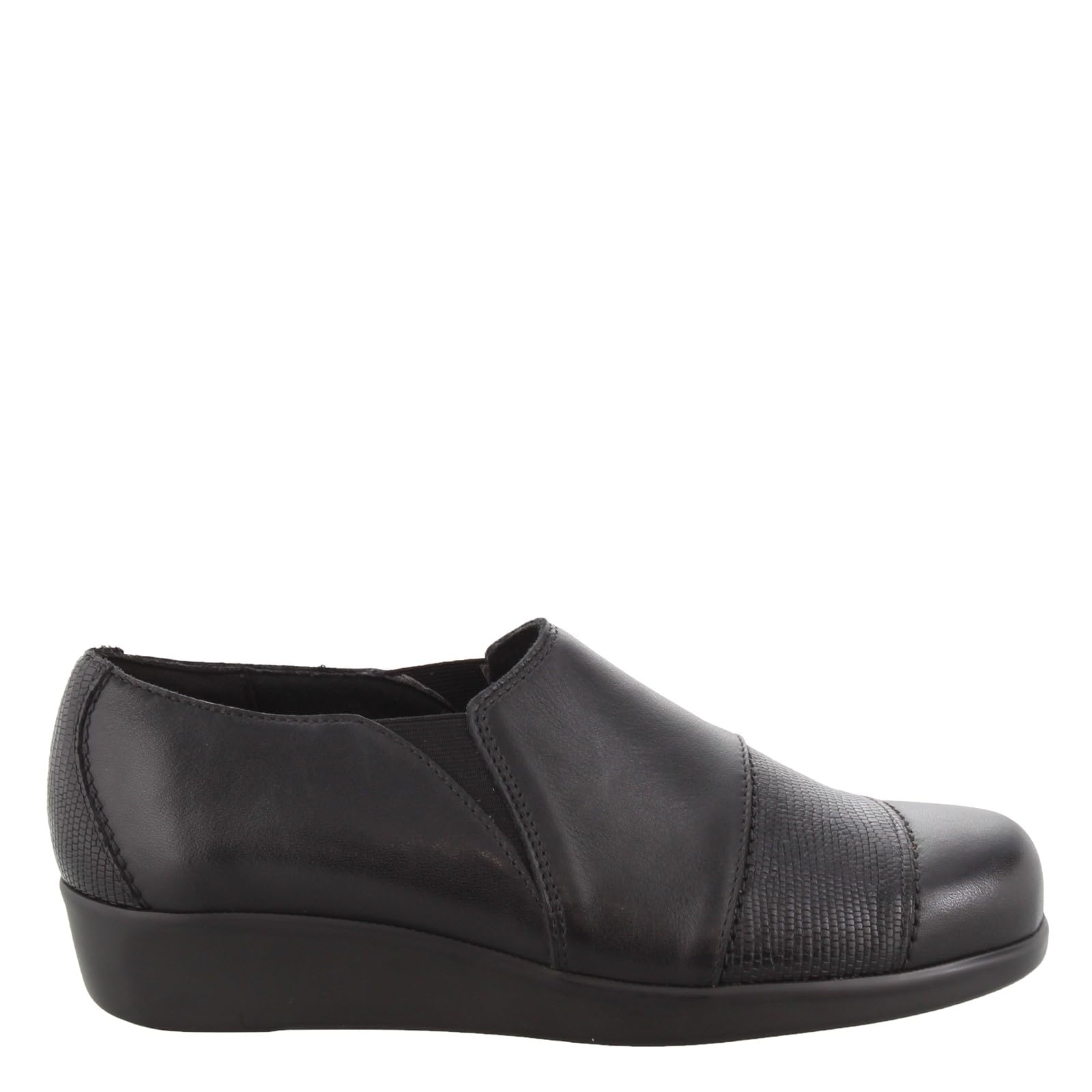 SAS Women's Taylor Comfort Wedge Slip-On Shoes with Tassels - Genuine Leather Upper for Casual Wear, Office & Travel