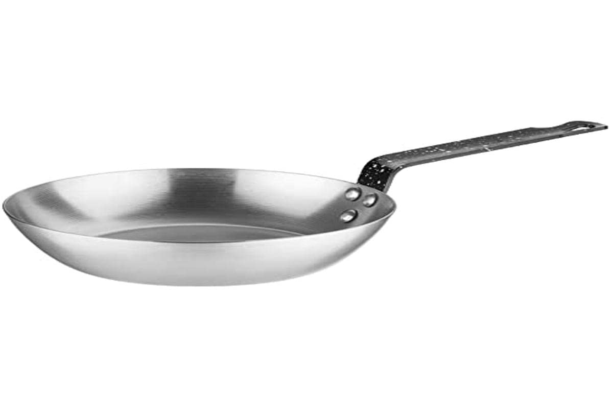 Premium Vogue Black Iron Induction Frying Pan 8-Inch - Nonstick Skillet for Gas, Electric & Induction Cooktops - Perfect for Searing, Frying & Sauteing - Ideal for Home Kitchen & Professional Use