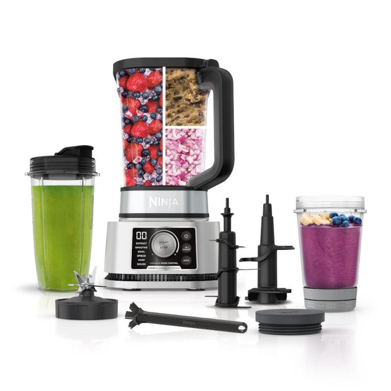 Ninja Foodi Power Blender and Food Processor System - 1500W High-Speed Blender with 72oz Pitcher & 8-Cup Processor Bowl - Perfect for Smoothies, Sauces, Dips & Meal Prep