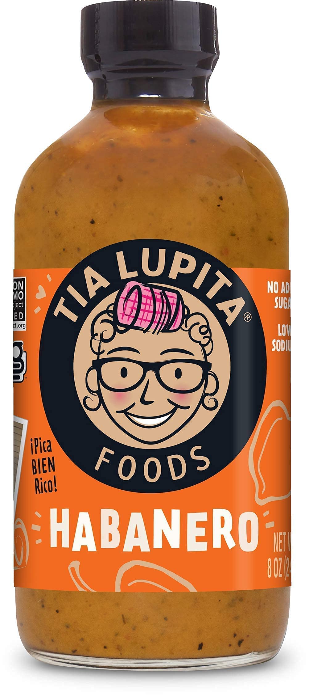 Tia Lupita Hot Sauce Variety Pack - 2 Bottles (8 oz Each) of Flavorful Heat - Original & Habanero | Gluten Free, Non-GMO, Keto Friendly, Low Sodium, Sugar Free, No Carbs | Perfect for Tacos, Wings, Eggs & Healthy Cooking