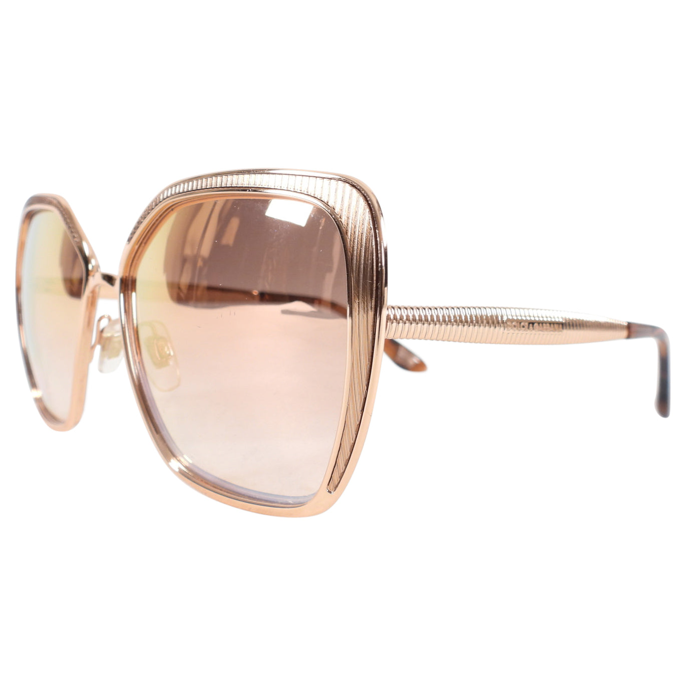 Dolce & Gabbana Women's Rose Gold Square Oversized Sunglasses with Mirrored Lenses - Fashion Luxury Sunglasses for Women, Perfect for Beach, Driving & Summer Outfits