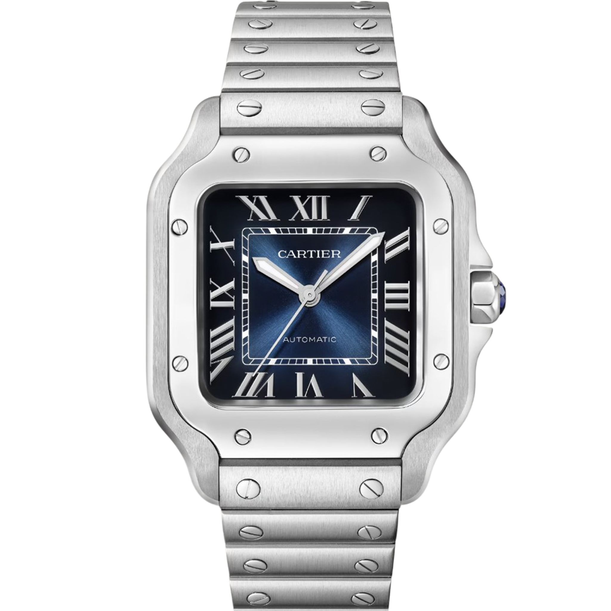 Cartier Santos Medium WSSA0063 Blue Dial Men's Watch - Luxury Swiss Automatic Timepiece for Business & Formal Occasions