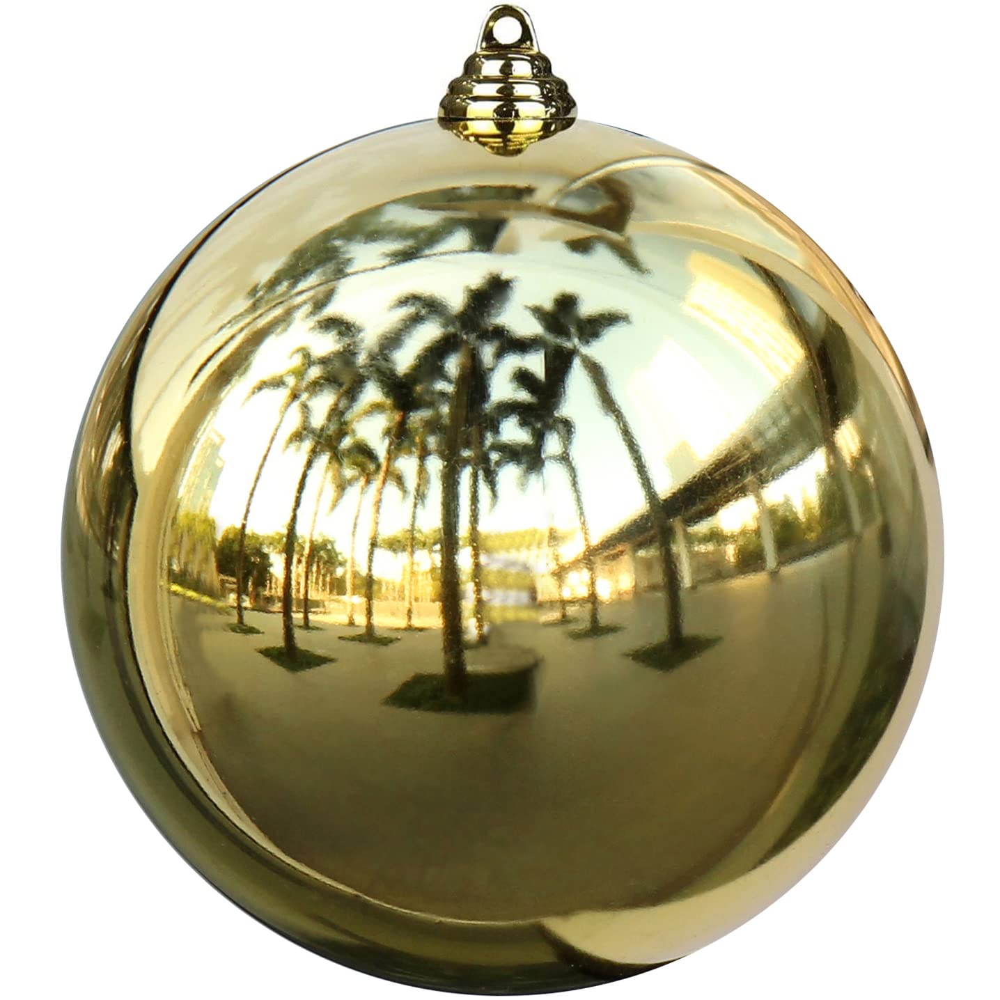 7.08in Large Shatterproof Gold Christmas Ornament Balls with Hanging Loop - Xmas Tree Decorations for Holiday, Wedding & Halloween Party - Indoor/Outdoor Christmas Decor for Home, Office & Festive Events